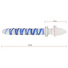 Generique Plug en verre Double Scepter 20.2 x 3cm